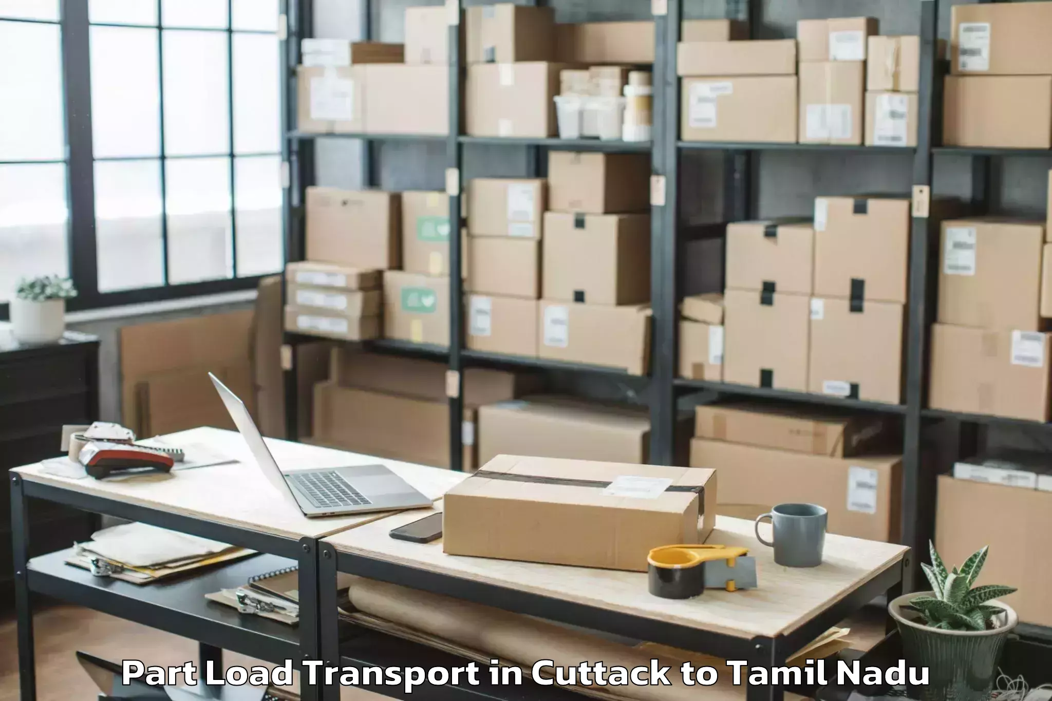 Professional Cuttack to Thiruvidaimaruthur Part Load Transport